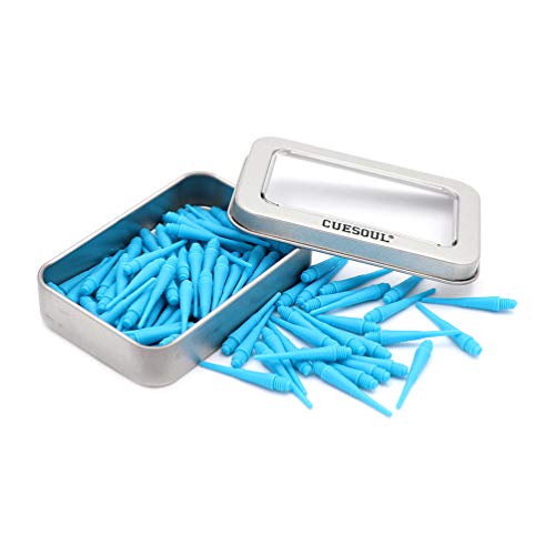 CUESOUL 100 Pieces Soft Tip Points for Soft Tip Darts - color: Blue