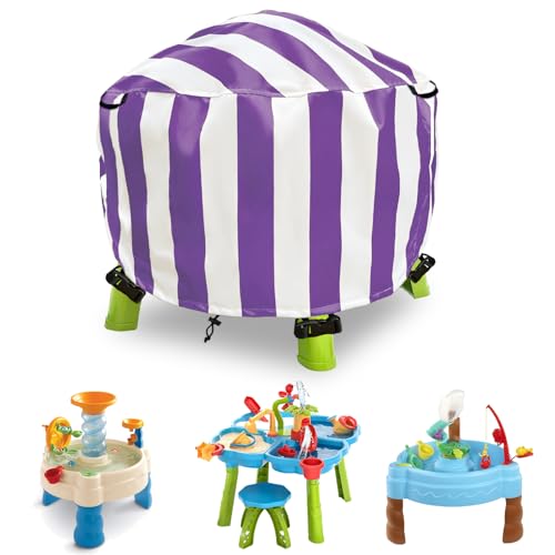 Water Table Cover Spiralin' Seas Waterpark Outdoor Sand Water Play Table Cover 34X34X18 inch-(Cover only)-Purple - color: Purple