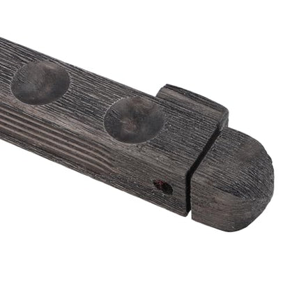 Cabilock Wall Mounted Solid Wood Billiard Cue Rack for 6 Cues Pool Stick Holder with Locating Clip Silver Gray for Game Room and Home Recreation Storage