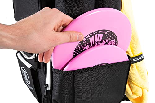 STAR FRAME Brick 3.0 Disc Golf Bag With Cooler | Large Insulated Built-in Cooler with 24-Can Capacity | 16-Disc Frisbee Golf Backpack | Light Durable Black Disc Golf Bag | Huge Storage & Putter Pocket