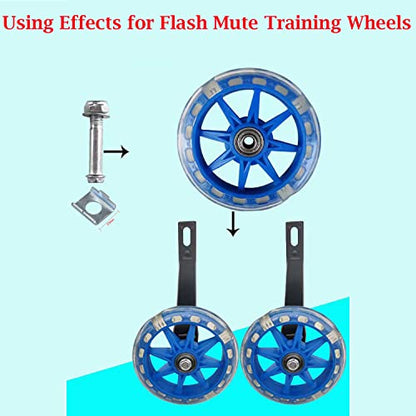 8 Set Children's Bicycle Training Wheels Mounting Screw Kit (Shoulder Bolts+Washers+Vertical Brackets+Locking Nuts) M8+M9 Screws Universal for Kids Bike Auxiliary Wheel Stabiliser Support