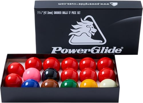PowerGlide 17 Ball Snooker Set 1" 1/5 (37.5MM), 1" 3/4 (44.5MM), 1" 7/8 (47.5MM) - size: 1" 3/4 (44.5mm)