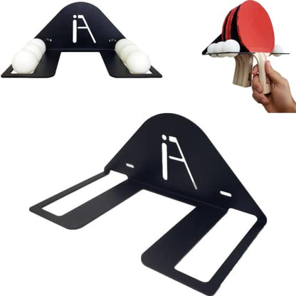 IRON AMERICAN Ping Pong Wall Rack, Made in USA - 1.375 Inch Slot for Balls and 3.25 Inch Slot for Paddles, Ping Pong Ball Holder Table Tennis, Hardware Included 3-Pack - style: 3-PACK