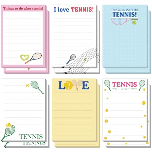 Ctosree 12 Pcs Tennis Gifts for Men Women Funny Sticky Notes Memo Pads for Daily Use Tennis Party Favors Decorations Supplies - style: Tennis