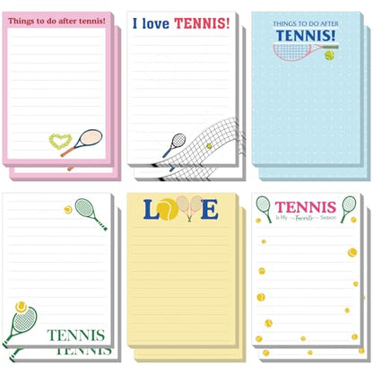 Ctosree 12 Pcs Tennis Gifts for Men Women Funny Sticky Notes Memo Pads for Daily Use Tennis Party Favors Decorations Supplies - style: Tennis