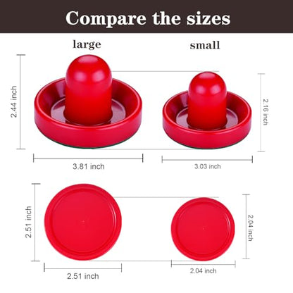 Air Hockey Pucks and Paddles,Air Hockey Strikers Pushers Air Hockey Table Replacement Accessories - color: Red
