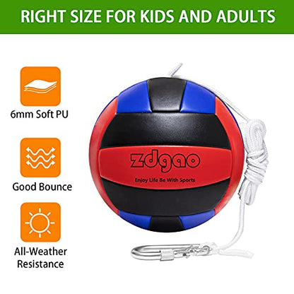 Soft Tether Ball- Replacement Tether Ball Come with Rope and Pump Set | Outdoors Game for Family Fun Play