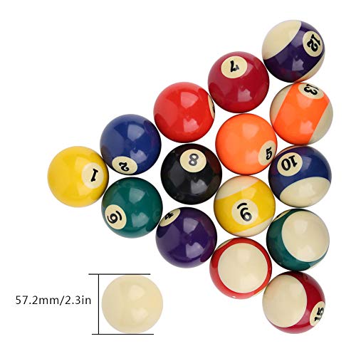 RiToEasysports Regulation Billiard Balls, 2.3in Professional Pool Ball Set Replacement for Home, Professional, Tournament, and Recreation Use