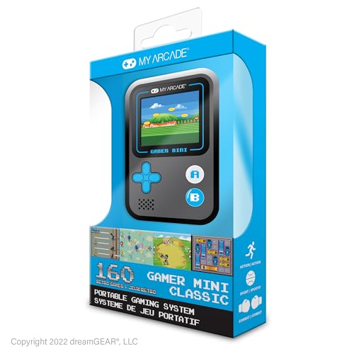 My Arcade Gamer Mini Classic-Blue: Miniature Handheld Gaming System Packed with 160 Games, 1.8" Color Display (DGUN-3926) - style: Gamer Mini Classic-Blue