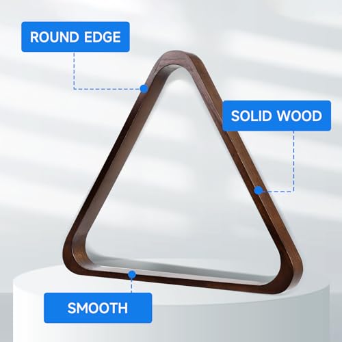 GSE Games & Sports Expert Solid Wood Billiard 8-Ball Triangle / 9-Ball Diamond Pool Ball Racks for 2-1/4" Pool Balls, Pool Table Accessories - color: Espresso, style: 8-Ball Triangle Rack