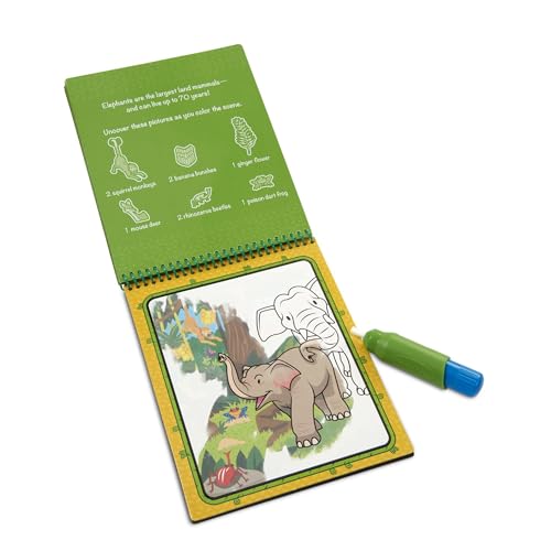 Melissa & Doug On The Go Water Wow! Reusable Water-Reveal Coloring Activity Pad – Jungle - size: 1 EA, style: Jungle