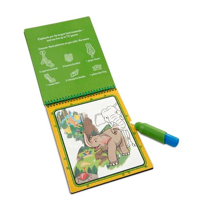 Melissa & Doug On The Go Water Wow! Reusable Water-Reveal Coloring Activity Pad – Jungle - size: 1 EA, style: Jungle