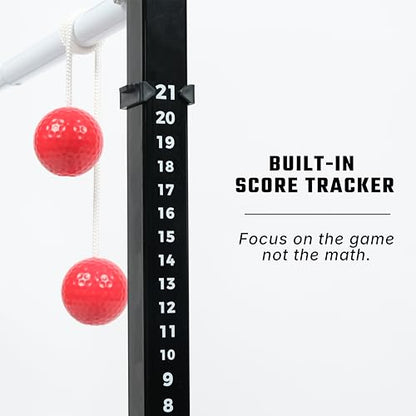 Steel Ladder Ball Game Set with 6 Bolas Assembly-Free Ladder Toss Includes Scorekeeper and Carry Case Yard Outdoor Games for Adults & Family