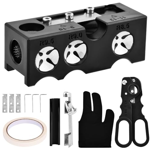 11-in-1 Billiards Pool Cue Tip Shaper, Pool Cue Tips Replacement Kit, Pool Cue Shaper, Pool Cue Tip Tool, Pool Cue Accessories for Replacement and Shaping Cue Tips