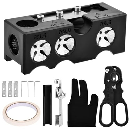 11-in-1 Billiards Pool Cue Tip Shaper, Pool Cue Tips Replacement Kit, Pool Cue Shaper, Pool Cue Tip Tool, Pool Cue Accessories for Replacement and Shaping Cue Tips