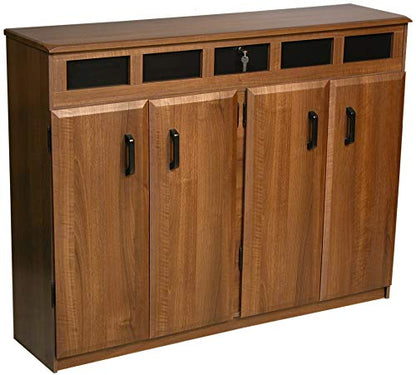 Venture Horizon Top Load Media Cabinet - Walnut - color: Walnut-finish
