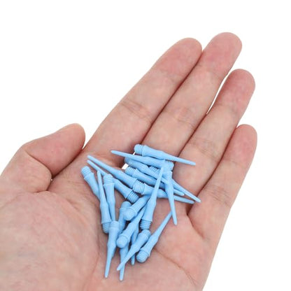 Plastic Dart Tips 2BA Thread, 60 Pack Soft Dart Tip Replacement Dart Accessories, Sky Blue