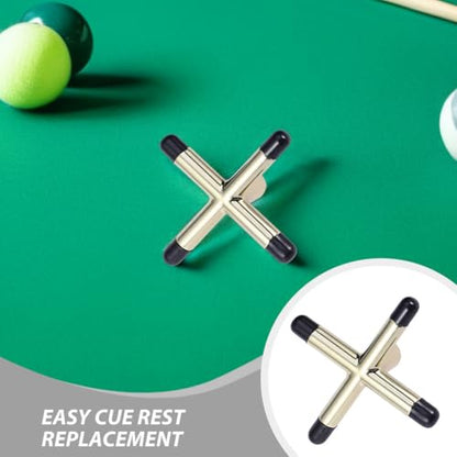 Toddmomy 3pcs Cross Shaped Pool Cue Bridge Head Anti-Slip Billiard Cue Sticks Bridge Head Rest Holder for Snooker Pool Tables Billiard Accessories