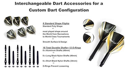 Soft Tip Darts Set - Professional Darts with Customizable Configuration, Aluminum & Plastic Shafts, O-Rings, Flights, Dart Tool, 50PC Extra 2BA Tips - color: 17g-Signature-STC10414