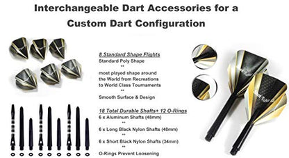 Soft Tip Darts Set - Professional Darts with Customizable Configuration, Aluminum & Plastic Shafts, O-Rings, Flights, Dart Tool, 50PC Extra 2BA Tips - color: 17g-Signature-STC10414