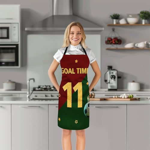 Manfei Baseball Kids Kitchen Apron - color: Golden
