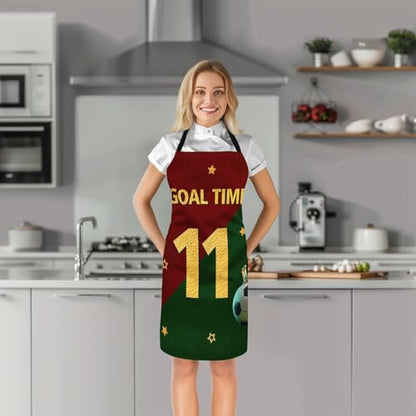 Manfei Baseball Kids Kitchen Apron - color: Golden