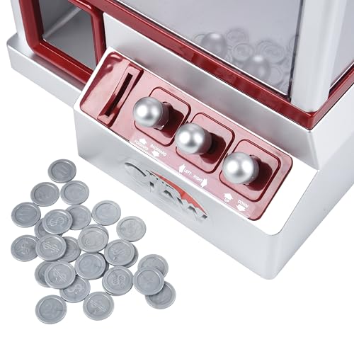 Etna Electronic Mini Claw Machine for Kids, Mini Candy Prize Dispenser Arcade Game with Sound, 30 Tokens, 10" x 7.90" x 13.5"