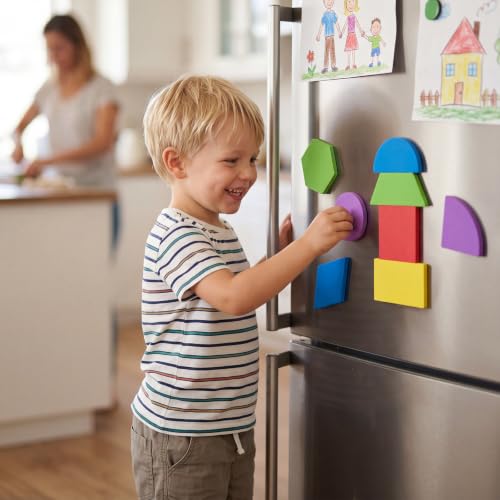 Large Shape Magnets - Giant Magnetic Pattern Blocks - Geometric Shapes for Whiteboard & Math Manipulatives - 10 Pcs - style: Large Shape Magnets
