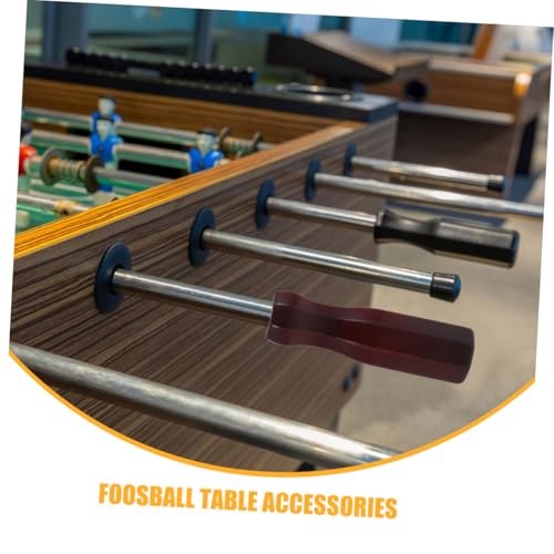 2pcs Table Soccer Rod Handle Solid Wood Ergonomic Octagonal Shape Replacement Part for Foosball Machine