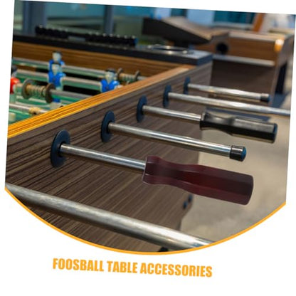 2pcs Table Soccer Rod Handle Solid Wood Ergonomic Octagonal Shape Replacement Part for Foosball Machine