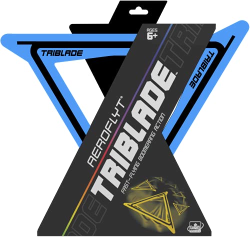 Wahu Goliath Sports Aeroflyt Triblade Blue Fast Flying Boomerang Action (8528) - color: Aeroflyt Triblade Blue