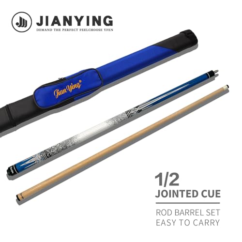 Professional Pool Cue 58" 10.5/12.5mm Tip Maple Shaft 1/2 Joint Ergonomic Grip Billiard Stick for Adults - color: PC24-10.5-SET