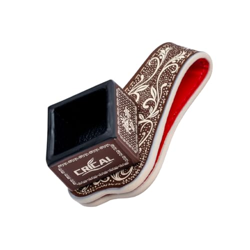 CRICAL Portable Magnetic Pool Chalk Holder Square Chalk Cube Holder Billiard Cue Accessory Gift Idea - color: Brown White