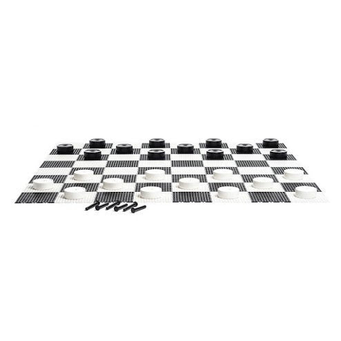 MEGACHESS Giant Chess Set - 25 inch King, with Giant Checkers Set and Giant Plastic Chess Board