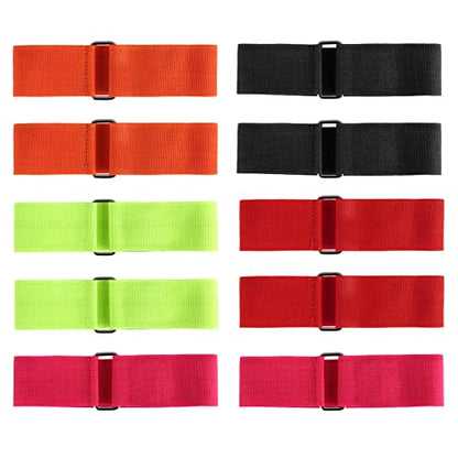 Hooqict 10Pcs 3 Legged Race Bands for Outdoor Party Group Games - Kid Adult Three Legged Race Birthday Party Carnival Field Day Relay - Gym Class Team Building Supplies Family Fun Activity