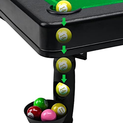 Mini Billiards Desktop Table Toy Game Set Billiards Smooth Decompress Toys 1 Set - color: S