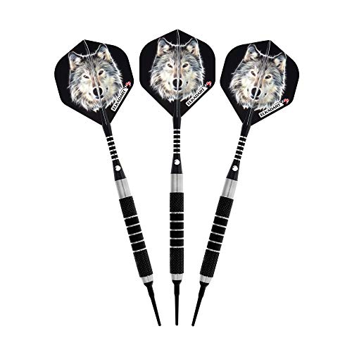 Elkadart Lone Wolf Soft Tip Darts with Storage/Travel Case - style: 18 Grams