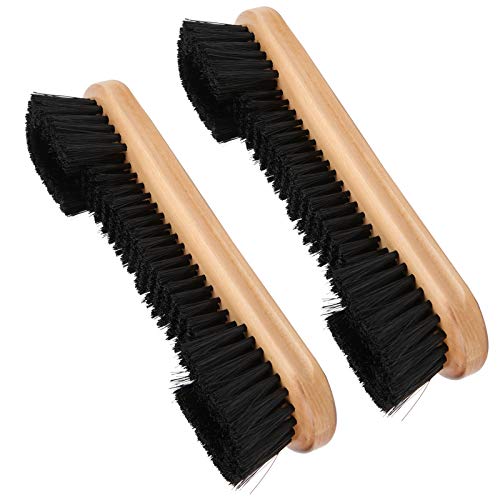 2pcs Rail Brush Pool Snooker Billiard Table Brush, Wooden Billiards Pool Table and Rail Brush Set, Billiard Brush Cleaner Billiard Washing Tools Supplies