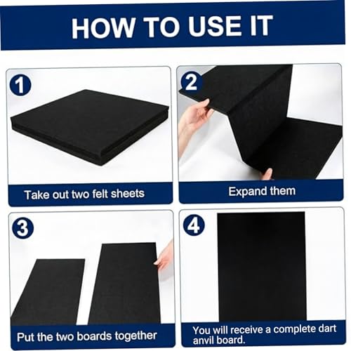 Dartboard Surround Dartboard Wall Protector, 60x90cm Thick Felt Darts Wall Protector with Adhesive Backing, Foldable and Cut-to-Fit Surround