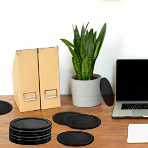Coopay 24 Pieces Home Air Hockey Pucks 2.5 Inch Heavy Replacement Pucks for Game Tables Equipment Accessories, 12 Grams - color: Black