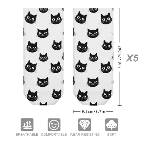 5 Pairs Women’s Low Cut Ankle Socks, Soft Athletic No Show for Running Yoga Daily Wear - color: Picture (5)