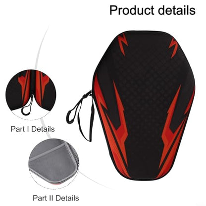 Hard Shell Table Tennis Racket Bag Paddle Case Storage Box with Hand Strap for 2 Paddles or 1 Paddle with 2 Balls(PB005-B model)