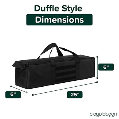 Play Platoon Cornhole Bag Carrying Bag, with 4 Separation Pouches, Black - style: Duffel