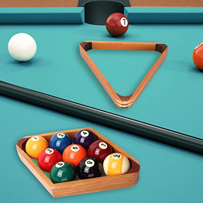 GSE Games & Sports Expert Solid Wood Billiard 8-Ball Triangle / 9-Ball Diamond Pool Ball Racks for 2-1/4" Pool Balls, Pool Table Accessories - color: 2-Tone Oak, style: Triangle & Diamond Racks