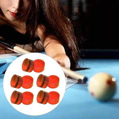 10 Pieces Break Jump Clear Cue Tip Billiard Pool Cue Tip Hard Professional Replacement for Player Billiard Beginners Snooker - color: red
