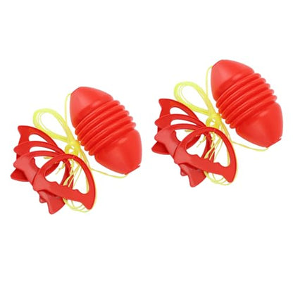 Dioche Sliding Zoom Ball Double Player Fun Interactive Bilateral Coordination Fitness Game Toy for Outdoor Play and Exercise Red Plastic