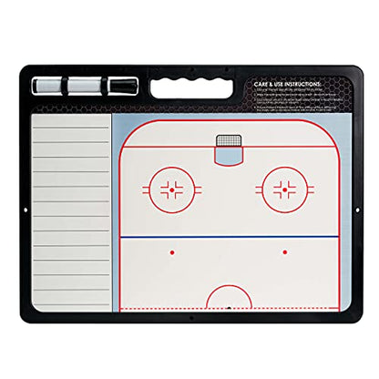 Murray Sporting Goods Premium Coaches Clipboard | Double-Sided Dry Erase Marker Board for Basketball, Baseball, Soccer, Football, Hockey (Marker Included) - style: Hockey