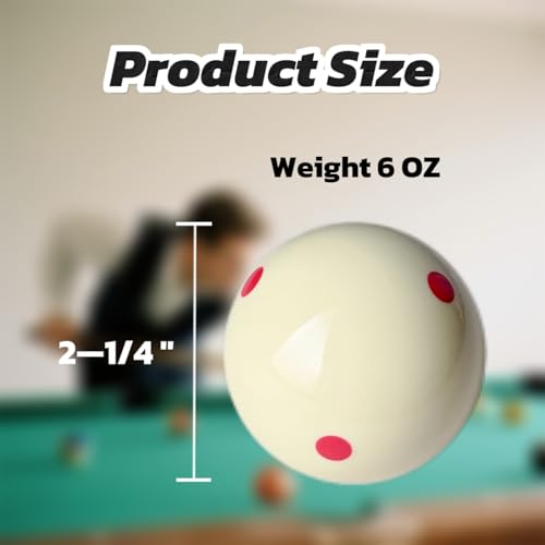 6 Dots Cue Ball With Case,Training Billiard Ball,2-1/4" Practice Training Artifact,Pool Cue Ball with Six Dots,Three Finger Gloves and Billiard Ball Bag - color: Training Artifact + Red Dots Ball