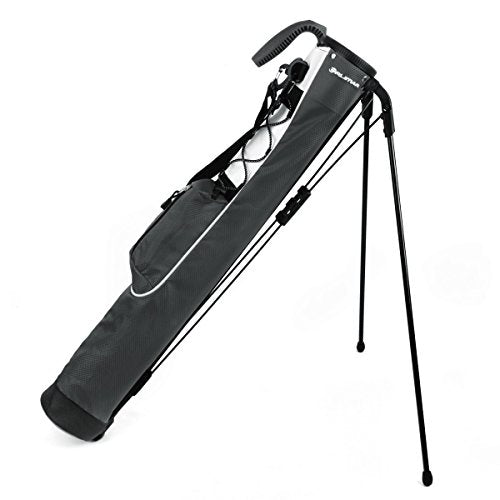 Orlimar Pitch ’n Putt Lightweight Sunday Golf Bag with Stand, Ultra-Light Carry Design, Two-Way Divider Top, Shoulder Strap, Compact Carry Golf Bag for Men & Women - color: Slate Grey