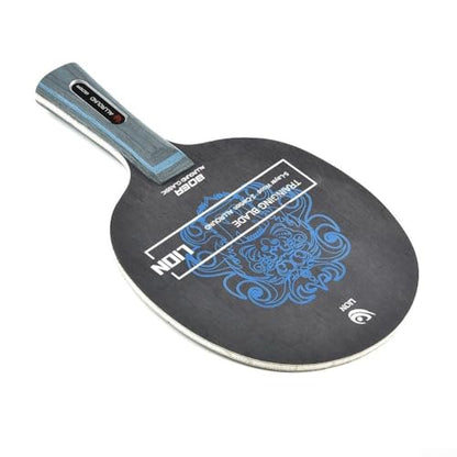 Carbon Fiber and Aryl Fiber Table Tennis Paddle with Long Handle Horizontal Grip, 7 Ply Construction Including Poplar, Pine and Paulownia Layers, Lightweight 90g Design for Ping Pong - size: Long